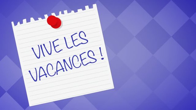 vive les vacances feuille 