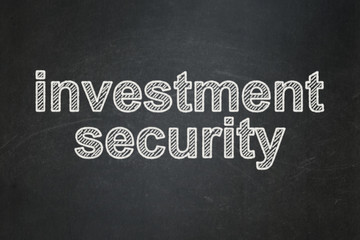 Security concept: text Investment Security on Black chalkboard background