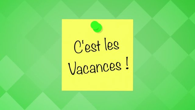 c'est les vacances fond vert