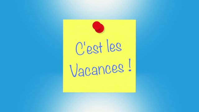 c'est les vacances fond bleu