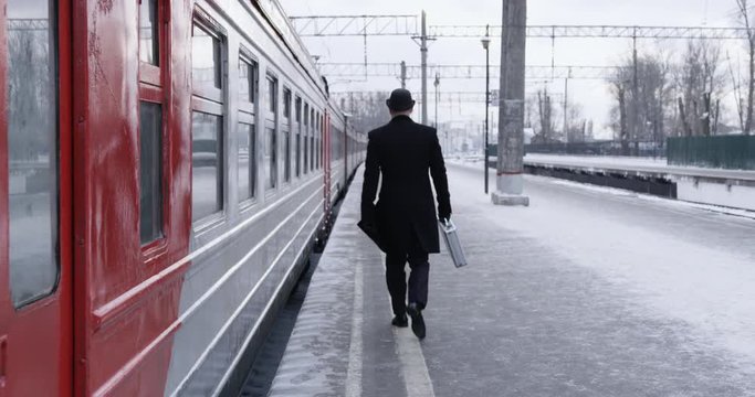 Man on platform station