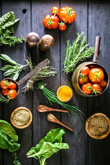 Vegetables and spices
