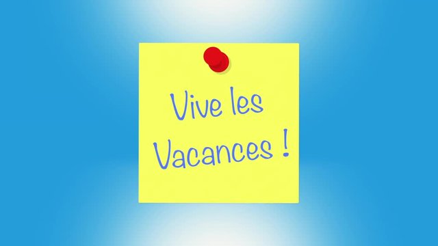 vive les vacances fond bleu