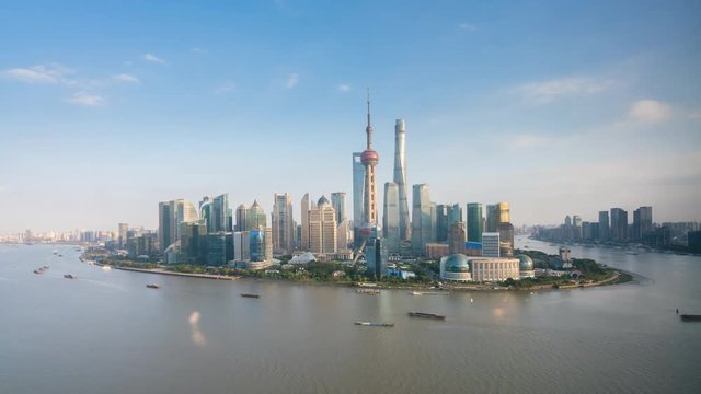 4k timelapse video of Shanghai in daytime