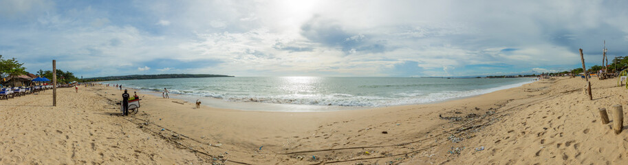 Fototapeta na wymiar jimbaran beach, Island, Bali, Indonesia, landmark, Sea