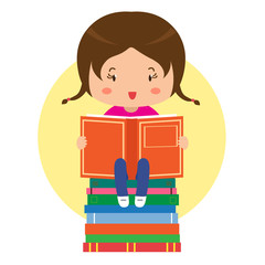 Девочка с книгами