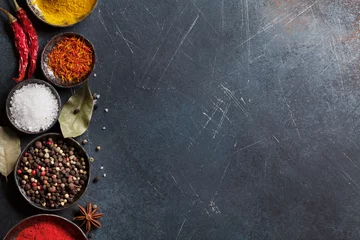 Keuken spatwand met foto Colorful spices © karandaev
