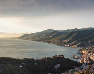 Camogli, view from San Rocco, Portofino, Liguria, Italy