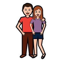 valentines day poster with man and woman tenderly hugging vector illustration