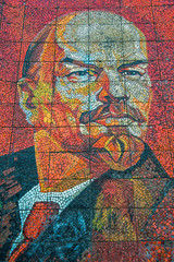 Mosaic portrait of Vladimir Lenin