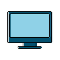 monitor computer screen device blank vector illustration