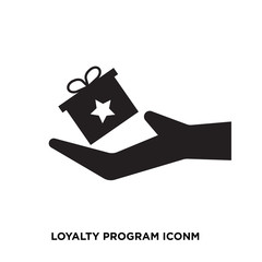 loyalty program icon,flat vector sign isolated on white background. Simple vector illustration for graphic and web design.