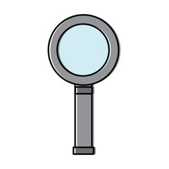 magnifier glass search find digital icon vector illustration