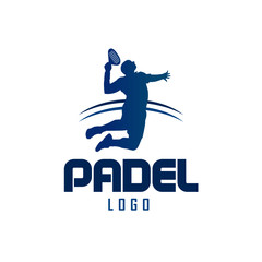 Fototapeta na wymiar Padel Logo Silhouette Vector