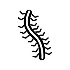 hacker virus worm digital information vector illustration pictogram design