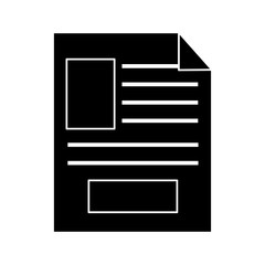 document sheet digital work paper vector illustration pictogram design