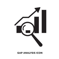 gap analysis icon isolated on white background for your web, mobile and app design - obrazy, fototapety, plakaty