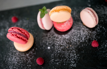 Macarons breakfast dinner sweet red fresh eggs meal closeup love healthy plate strawberry chocolate delicious gourmet cake