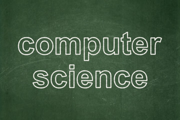 Obraz premium Science concept: text Computer Science on Green chalkboard background