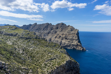 Fototapeta na wymiar Formentor by the Mediterranean sea on the island of Ibiza in Spain, holiday and summer scene