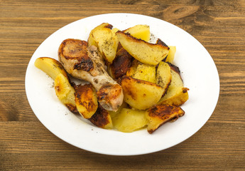 Fried Potatoes with Chicken