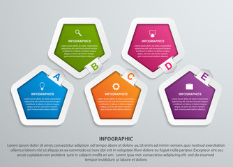 Abstract options infographics template. Infographics for business presentations or information banner.