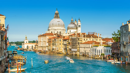 Obraz na płótnie Canvas Scenic panoramic view of the Grand Canal, Venice, Italy