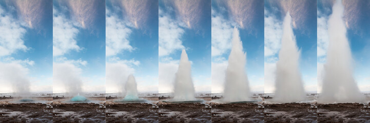 Progressive eruption of Strokku Geysir