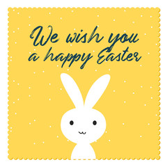 Obraz na płótnie Canvas Happy easter bunny invitation template. Vector illustration