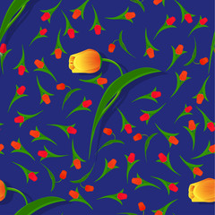 Obraz na płótnie Canvas Seamless flower pattern-02