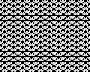 Abstract geometric pattern of black, gray, and white colors - Vector illustration. Use as background, backdrop, image montage, or texture in graphic design; or print on gift wrapping paper or fabric.