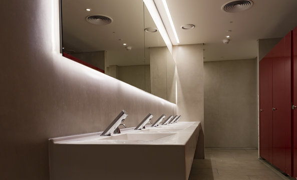Commercial bathroom for washing hands