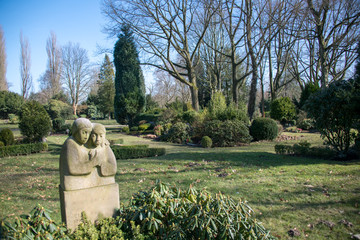 Blick über einen Friedhof