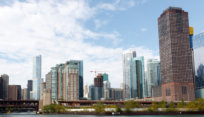 Fototapeta na wymiar Chicago City skyline from the waterfront