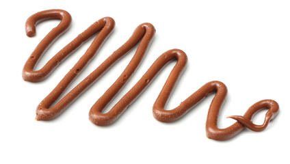 milk chocolate sauce isolated on a white background