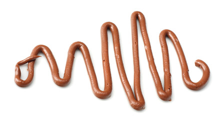 milk chocolate sauce isolated on a white background