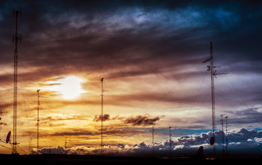 Naklejka premium Analogical sunset