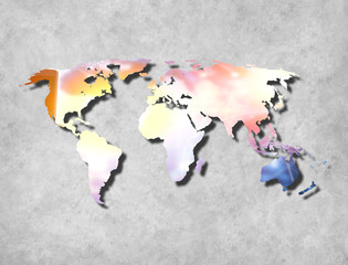 Abstract World Map background with texture