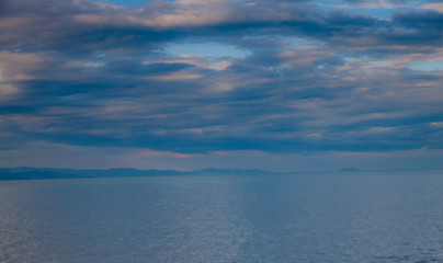  blue sky over the sea