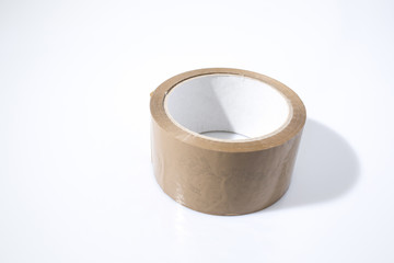 Packing tape in a white background composition
