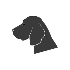 Dog s silhouette icon. Vector illustration.