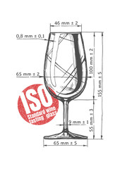 ISO standard wine tasting glass