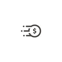 Fast coin dollar logo icon