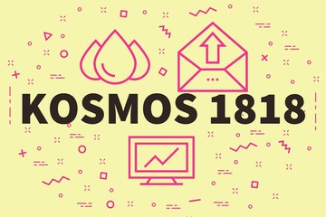 Conceptual business illustration with the words kosmos 1818 © OpturaDesign