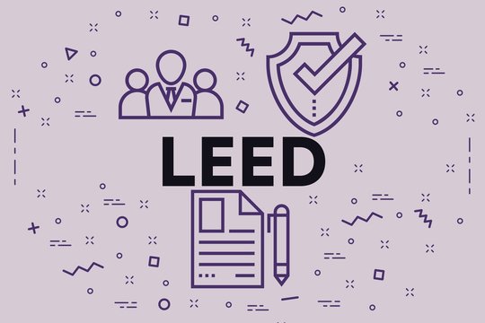 Conceptual Business Illustration With The Words Leed