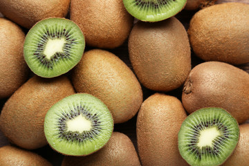 Background of sweet kiwi fruits