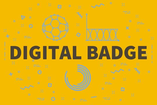 Conceptual Business Illustration With The Words Digital Badge