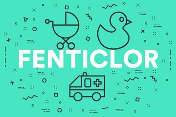 Obraz premium Conceptual business illustration with the words fenticlor