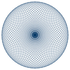 Sacred geometry vector illustration: Torus Yantra, known as Hypnotic Eye. Torus Yantra is a basic element made by circles and Seed or Flower of Life symbol. - obrazy, fototapety, plakaty