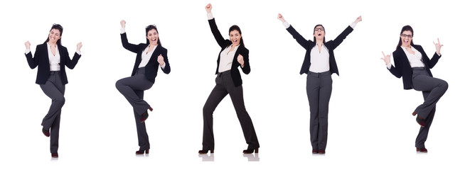 Young businesswoman in various poses